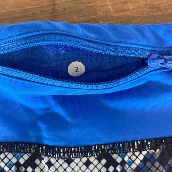 Lululemon Run: Speed Short 
Mini Ziggy Snake Caspian Blue Pipe Dream - Picture 6 of 7